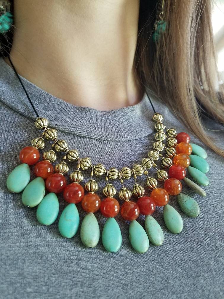 Boho Perlen Halskette Boho Perlen Halskette von EmmieKateBoutique