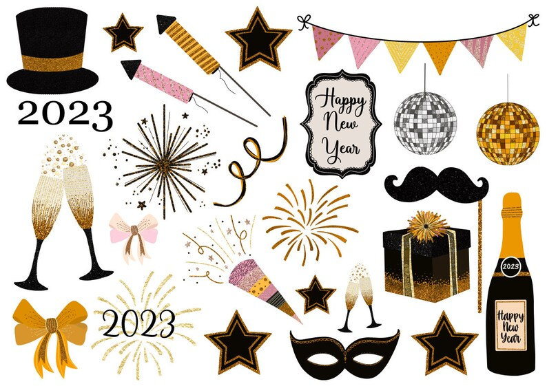 Bs193 Set Bügelbild Sylvester 2024 Happy New Year Frohes Neues Jahr Bs193 Set Bügelbild Sylvester 2024 Happy New Year Frohes Neues Jahr von EmmiskleinerLaden