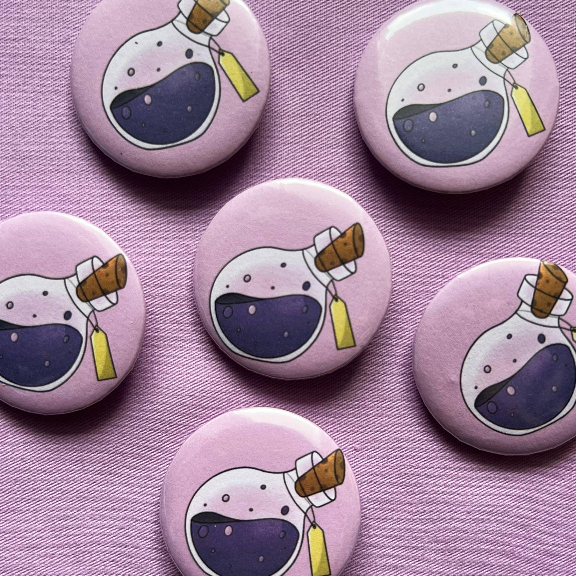 Zaubertrank Button | Süße Zeichnung Zaubertrank Button | Süße Zeichnung von EmmyArtandDesign
