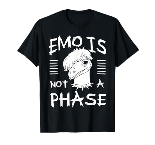 Emo Boy Emo Girl Emu Bird Emocore Punk Aesthetic Gothic T-Shirt von Emo Clothes For Men and Women