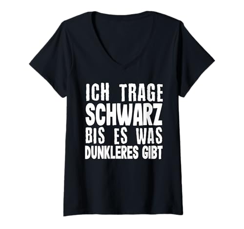 Damen Grufti Spruch Ich Trage Schwarz Gothic Emo Punk Motiv T-Shirt mit V-Ausschnitt Damen Grufti Spruch Ich Trage Schwarz Gothic Emo Punk Motiv T-Shirt mit V-Ausschnitt von Emo Punk Sprüche & Motive für Gruftis