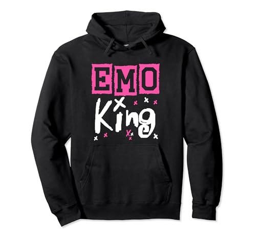 Emo King - Spruch für Männer und Fans von Emo Pullover Hoodie von Emocore Screamo und Emo Accessoires Emo Party