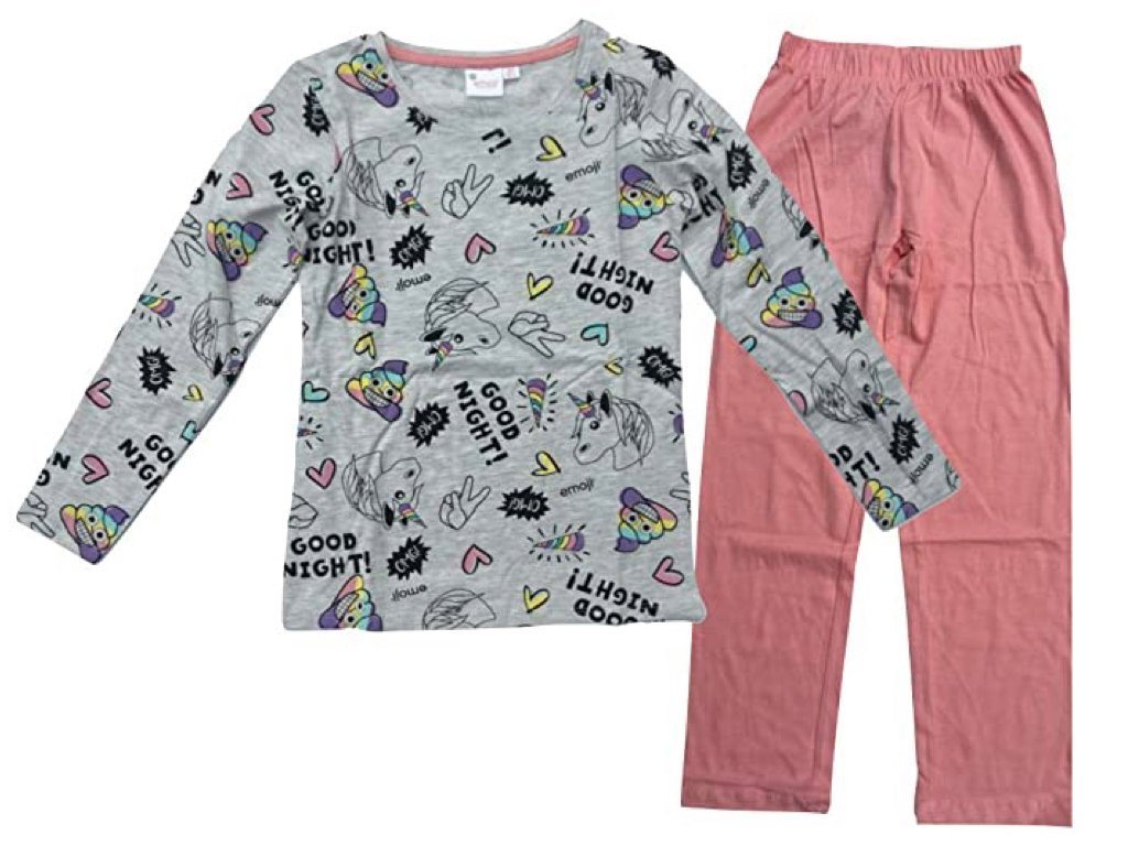 Emoji Pyjama Emoji Mädchen Einhorn Schlafanzug von Emoji