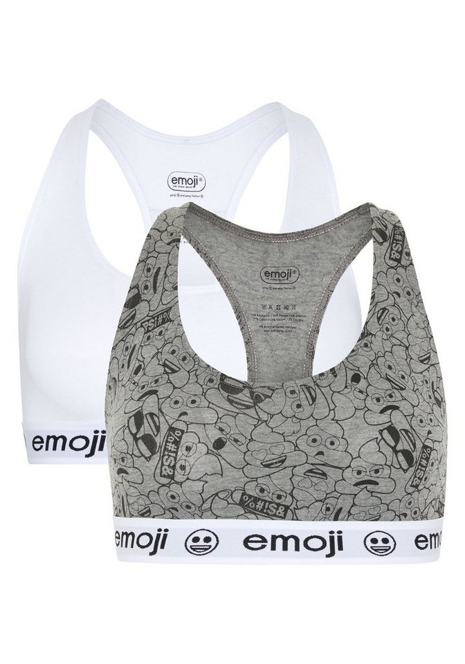 Emoji Set: Sport-BH im Zweierpack und variierenden Label-Look (1, 1-tlg) von Emoji