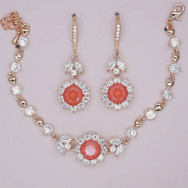 Red Brautjungfer Schmuck-Set Rose Gold Ohrringe Und Armband Sets Hochzeit Party Schmuck Light Coral Swarovski Crystal Jewelry Silver Oos Red Brautjungfer Schmuck-Set Rose Gold Ohrringe Und Armband Sets Hochzeit Party Schmuck Light Coral Swarovski Crystal Jewelry Silver Oos von EmonaJewellery