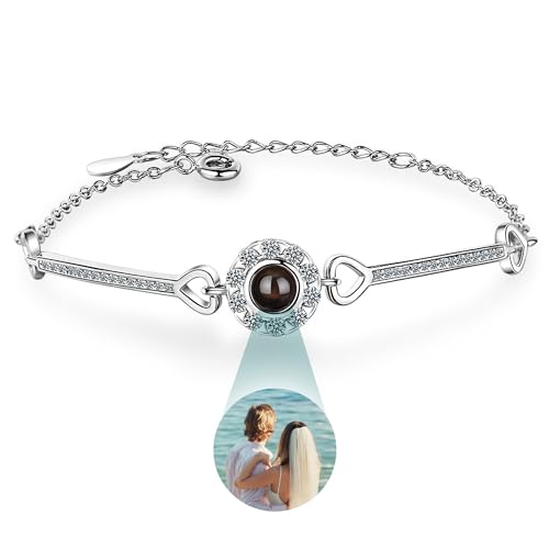 Emoragifou Individuelle Armbänder mit Bild im Inneren, personalisiertes Geschenk für Frauen, Mutter, sie, Custom Bracelets, Kein Edelstein Emoragifou Individuelle Armbänder mit Bild im Inneren, personalisiertes Geschenk für Frauen, Mutter, sie, Custom Bracelets, Kein Edelstein von Emoragifou