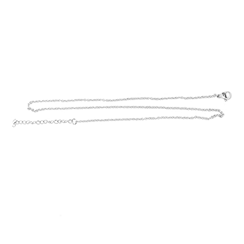 Emoshayoga Chockers Edelstahl Schlüsselbein-Halsketten mit Karabinerverschluss O-Form Anhänger Kette für Frauen, 60_x_180_cm, Edelstahl von Emoshayoga