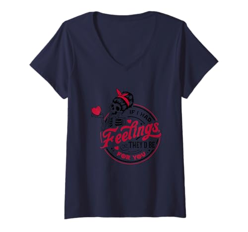 Damen Feelings for You Romantisches Liebessymbol T-Shirt mit V-Ausschnitt Damen Feelings for You Romantisches Liebessymbol T-Shirt mit V-Ausschnitt von Emotional Expression Romantic Sentiments