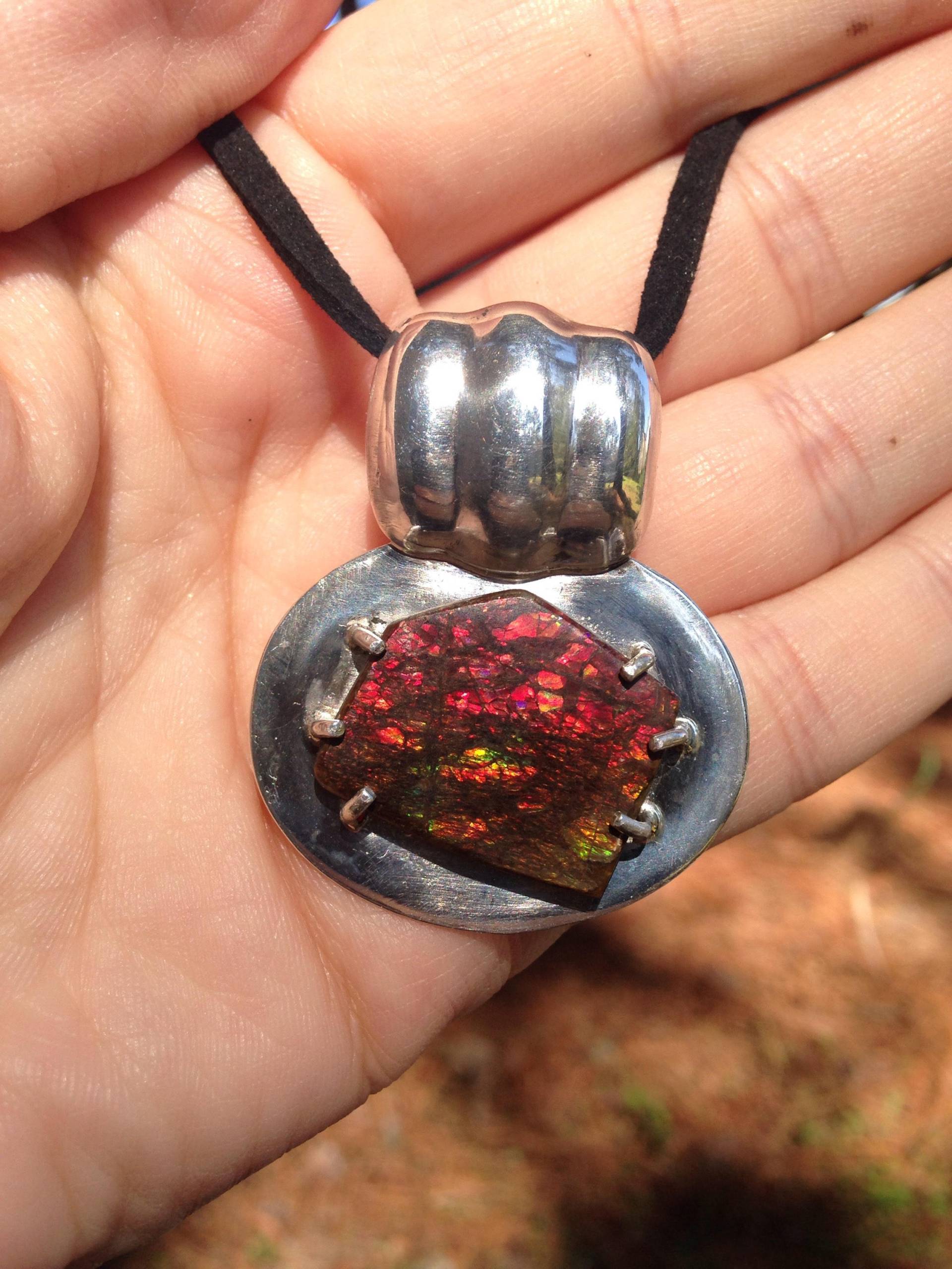 Ammolit Sterling Silber Anhänger von EmpathMoonGems
