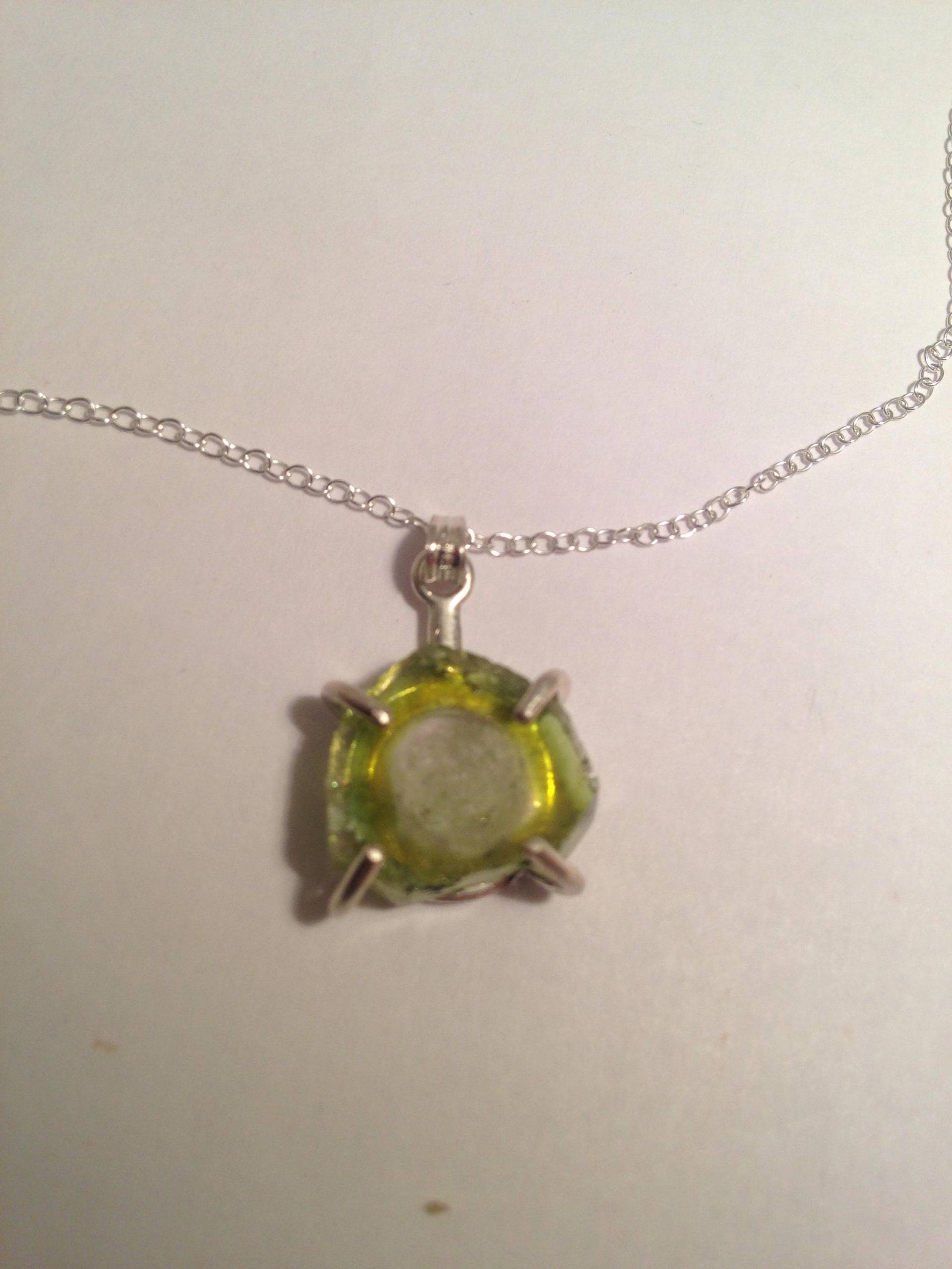 Bicolor Turmalin Scheibe Anhänger Aus Sterling Silber von EmpathMoonGems