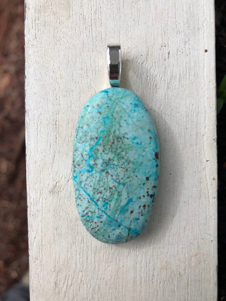 Chrysocola Cabochon Anhänger von EmpathMoonGems