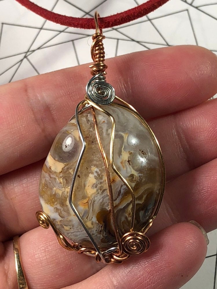 Jupiter Oco Achat Anhänger von EmpathMoonGems