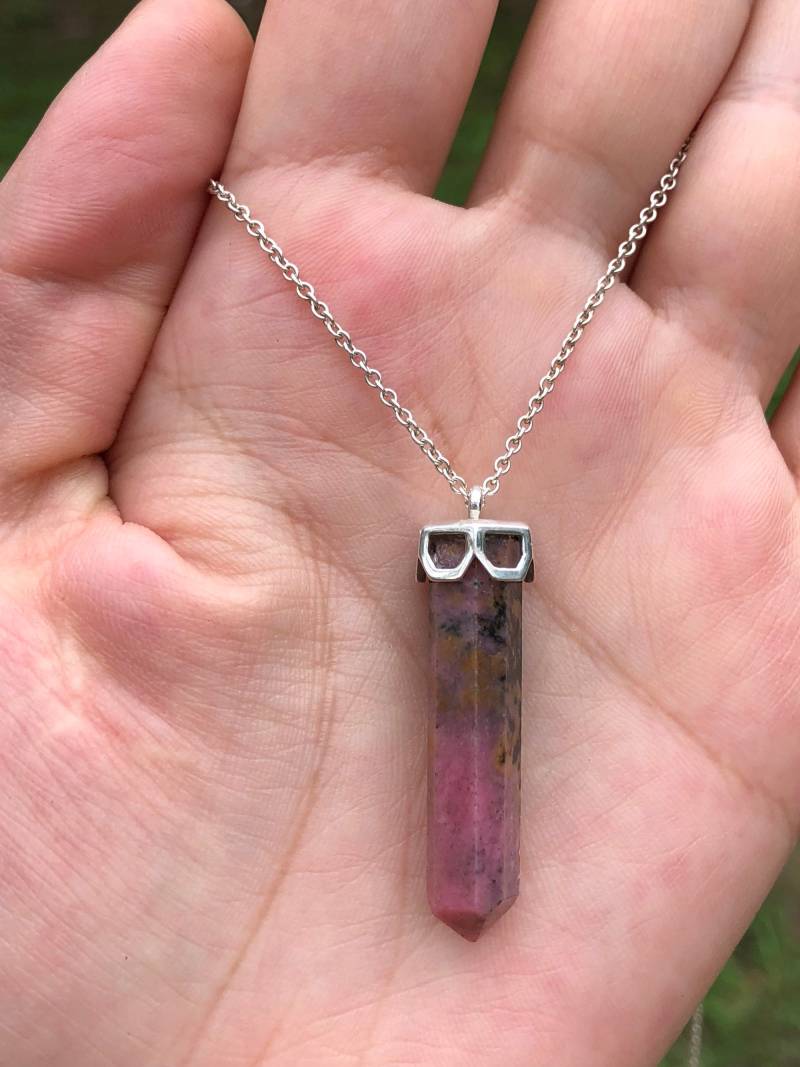 Rhodonit Und Sterling Silber Halskette Rhodonit Und Sterling Silber Halskette von EmpathMoonGems