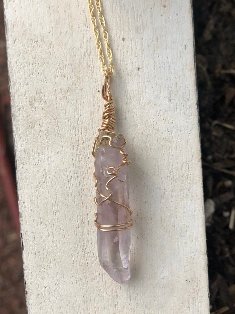 Vera Cruz Amethyst Kristall Halskette von EmpathMoonGems
