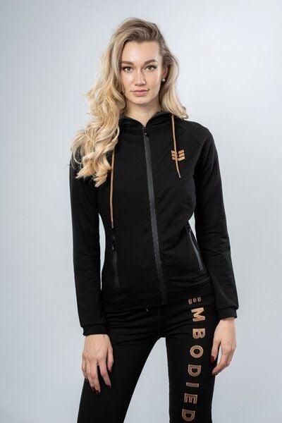 Empire Embodied Sportswear Figurbetonende Damen Kapuzenjacke Jacke Hoody Sport-Kapuzenpullover aus Bio-Baumwolle - SLIMFIT von Empire Embodied Sportswear