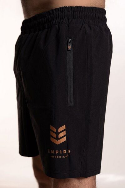 Empire Embodied Sportswear Recyceltes Polyester Herren Multi-Sport Shorts / kurze Trainingshose mit Taschen und Reißverschluss von Empire Embodied Sportswear