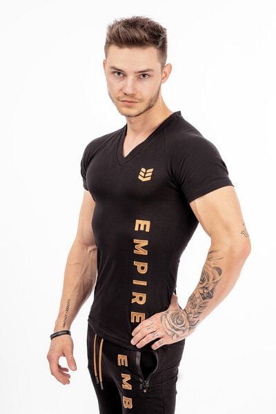 Empire Embodied Sportswear Sportshirt/Kurzarm-Funktionsshirt/T-Shirt Bio-Baumwolle V-Ausschnitt von Empire Embodied Sportswear