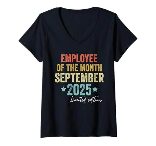 Damen Mitarbeiter des Monats September 2025 Vintage T-Shirt mit V-Ausschnitt Damen Mitarbeiter des Monats September 2025 Vintage T-Shirt mit V-Ausschnitt von Employee of the Month September 2025 by Zynx