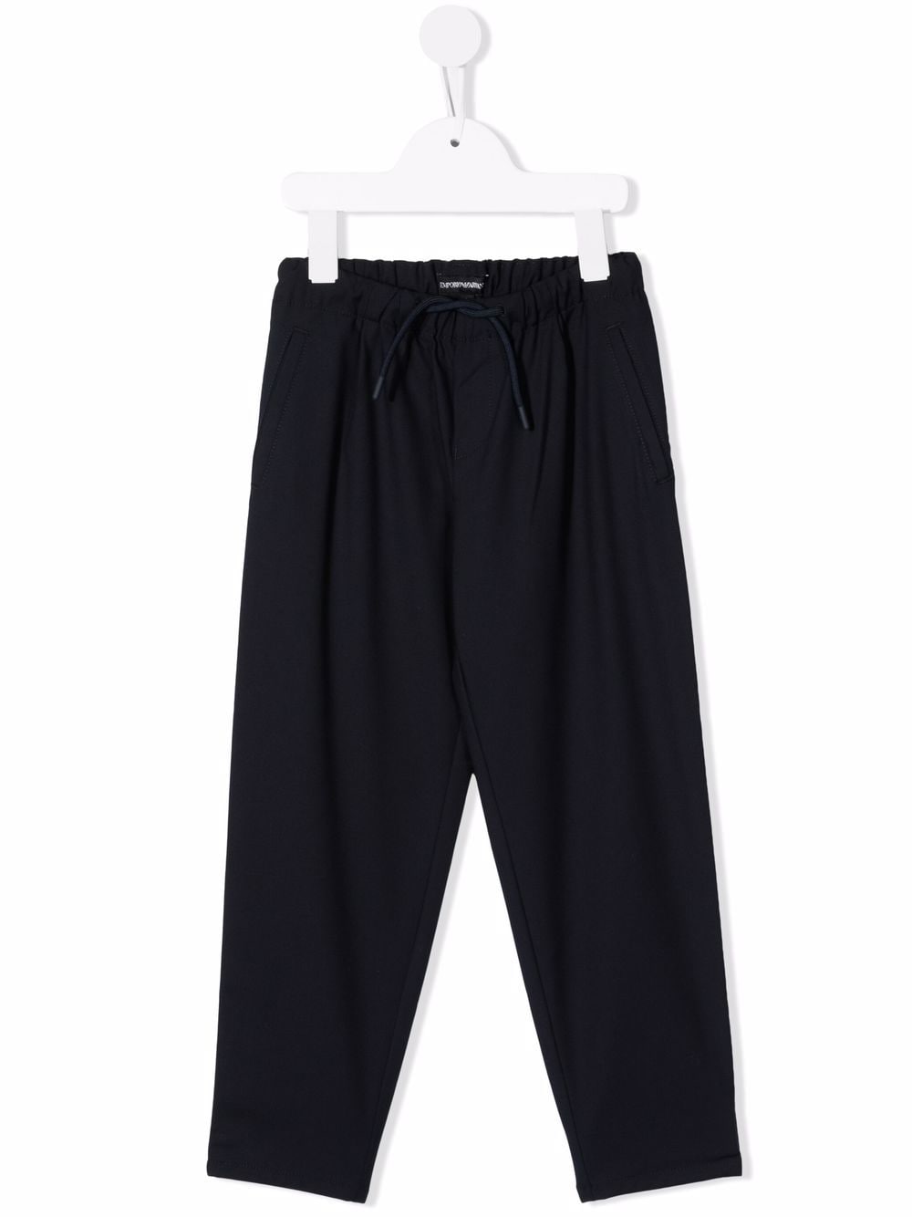 Emporio Armani Kids Gerade Hose mit Kordelzug - Blau von Emporio Armani Kids