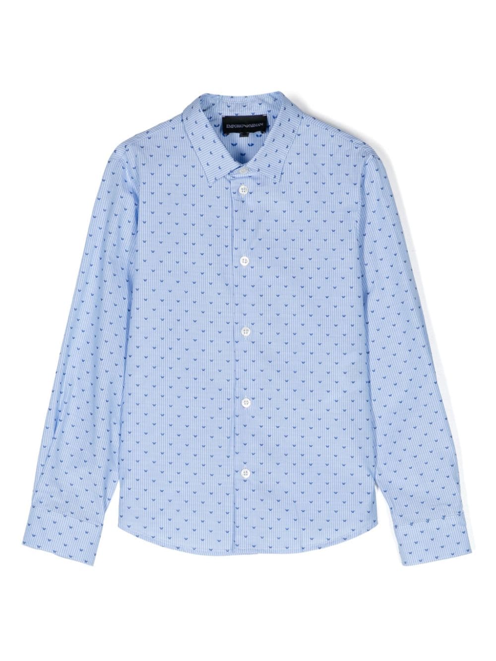 Emporio Armani Kids Gestreiftes Hemd - Blau von Emporio Armani Kids