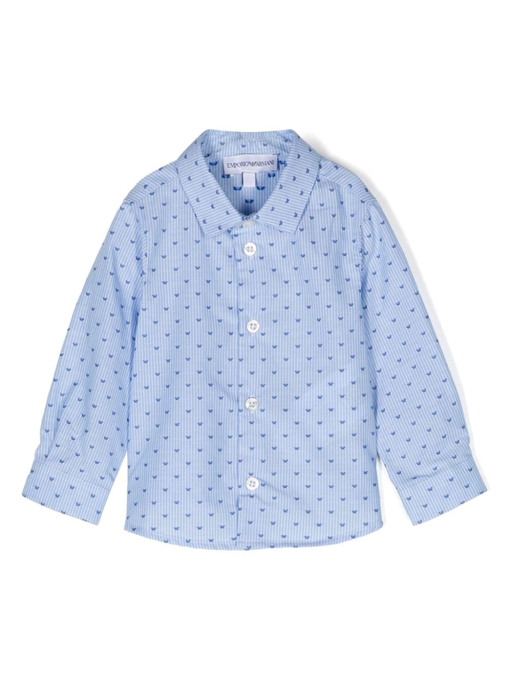 Emporio Armani Kids Hemd mit Logo-Print - Blau von Emporio Armani Kids