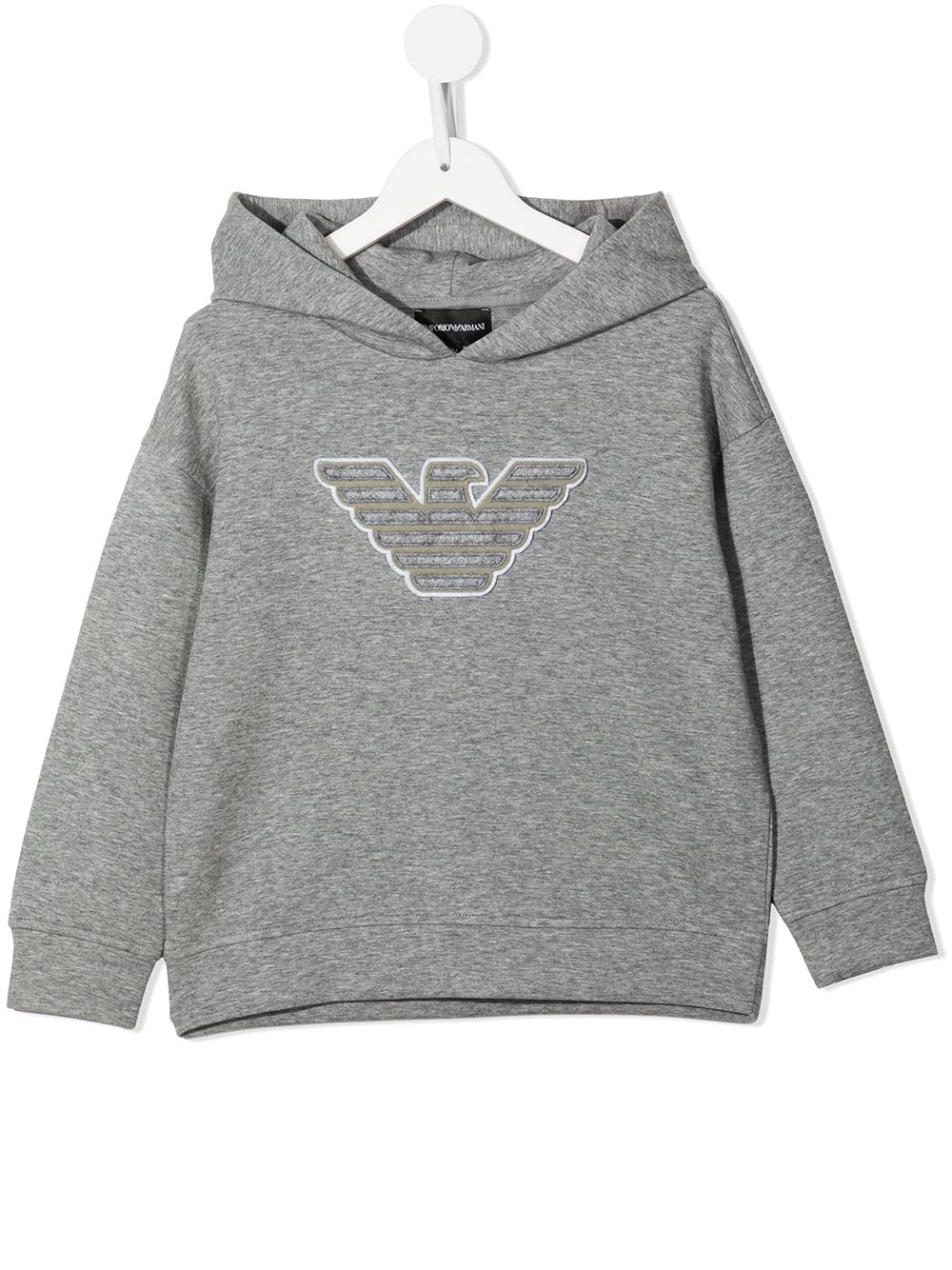 Emporio Armani Kids Hoodie mit Logo-Patch - Grau von Emporio Armani Kids