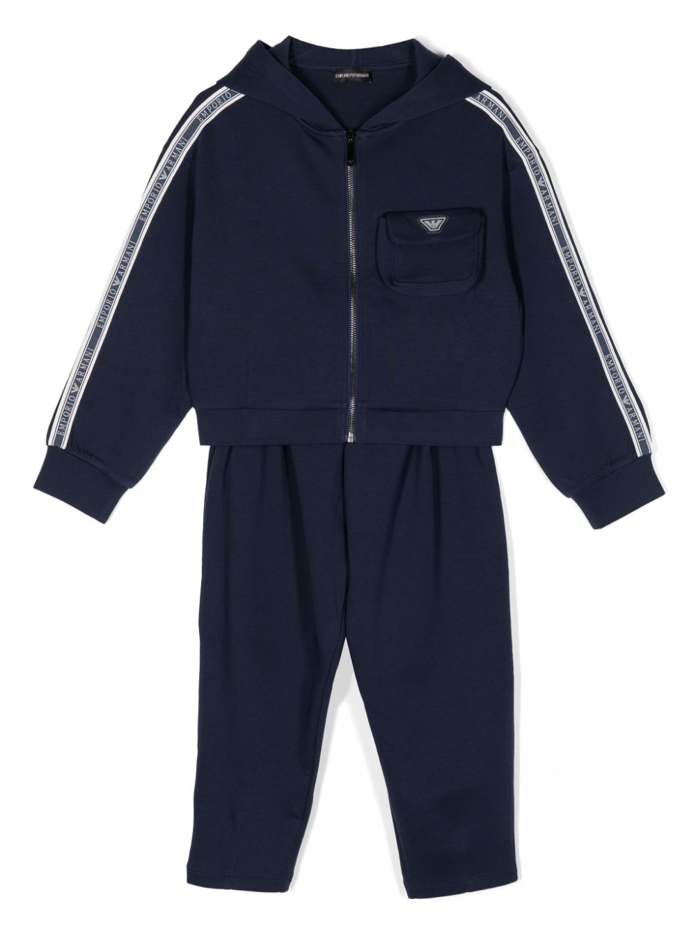 Emporio Armani Kids Jogginganzug mit Logo-Patch - Blau von Emporio Armani Kids