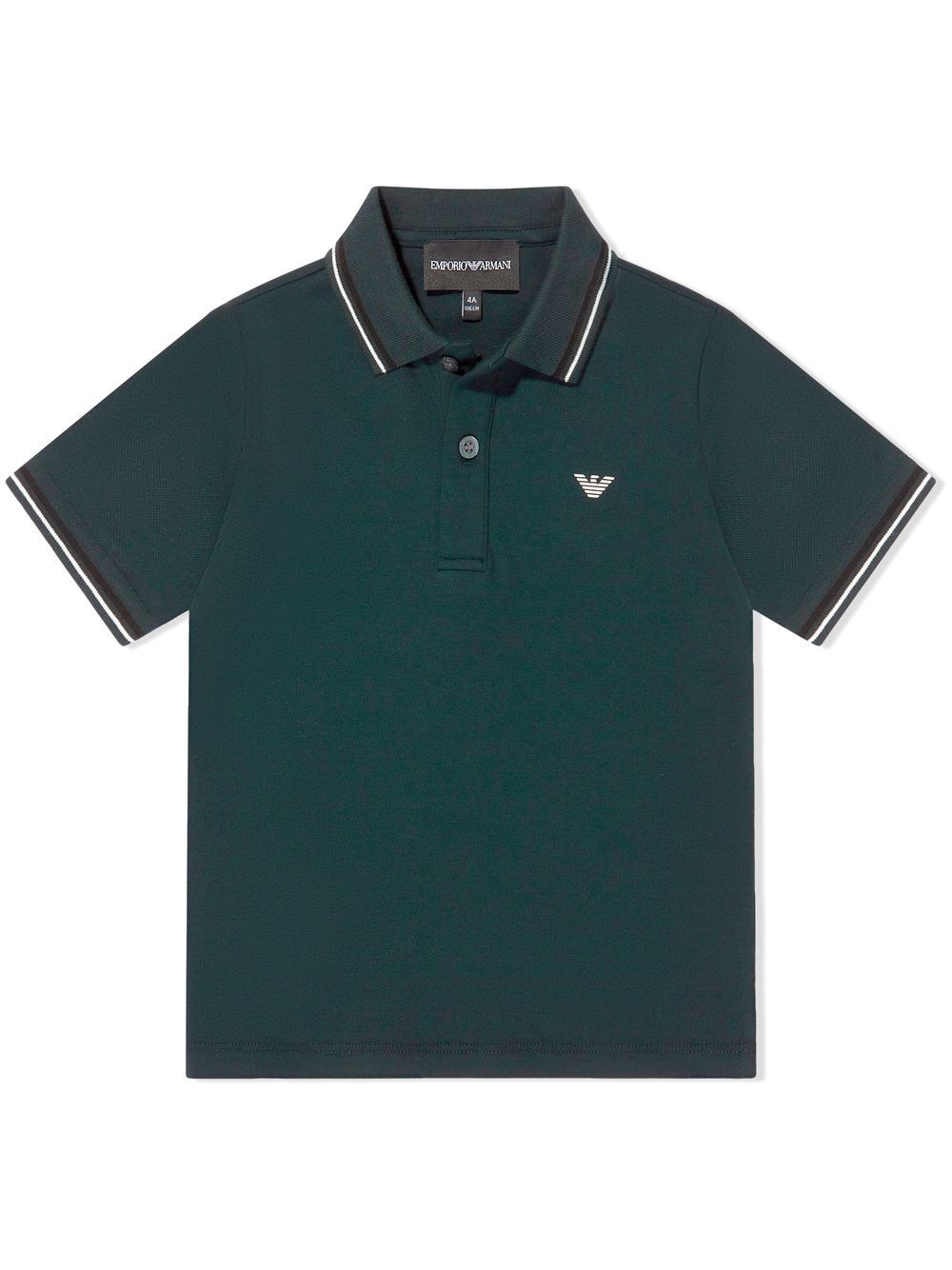 Emporio Armani Kids Poloshirt mit Logo-Print - Grün von Emporio Armani Kids