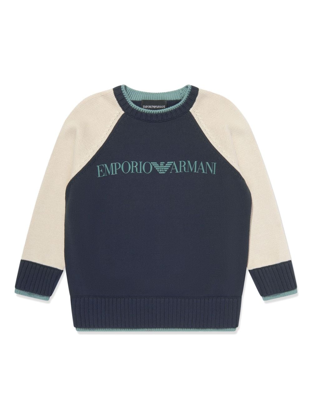 Emporio Armani Kids Pullover mit Logo-Print - Blau von Emporio Armani Kids