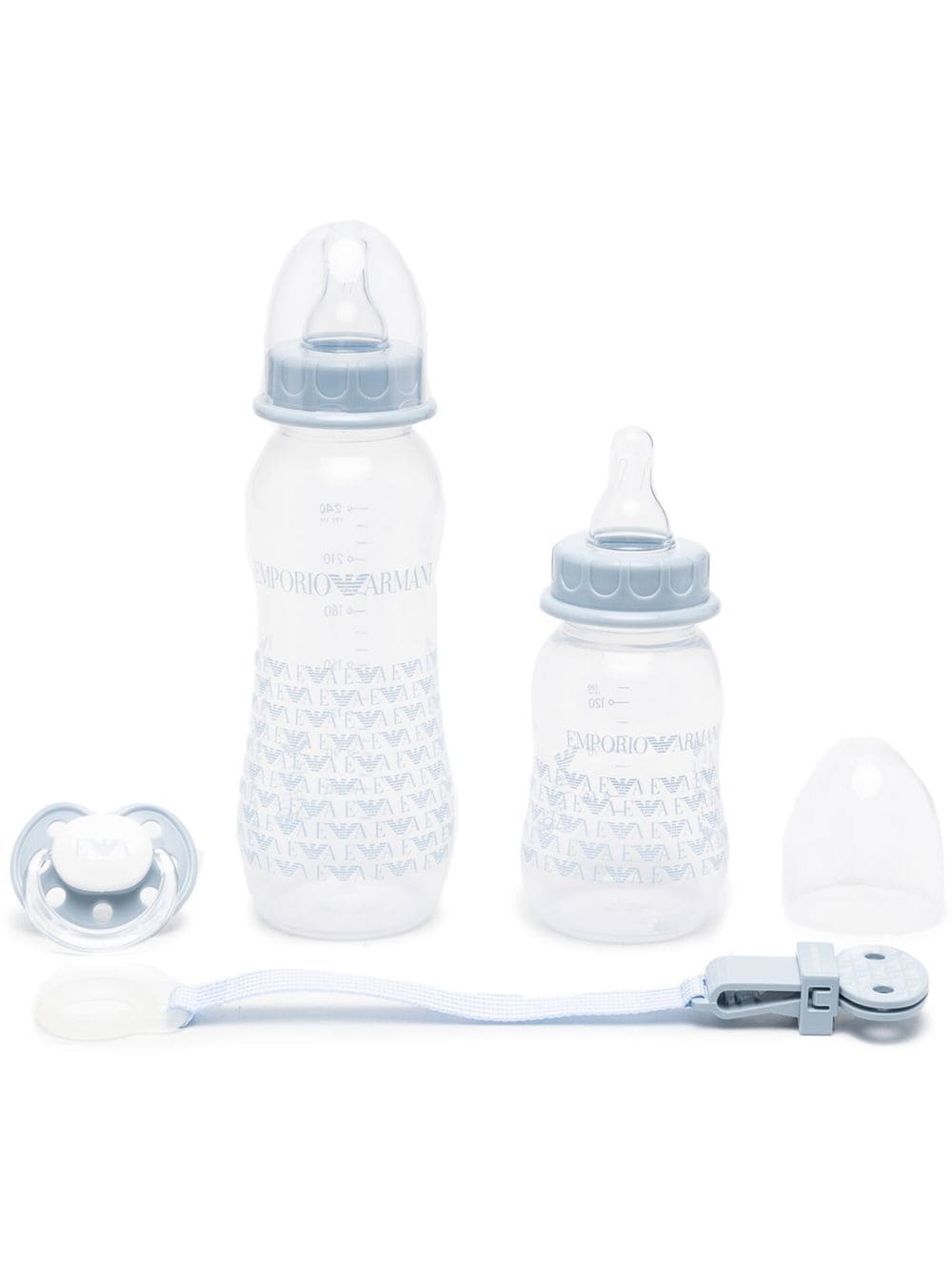 Emporio Armani Kids Set aus Flasche und Schnuller mit Logo - Blau von Emporio Armani Kids