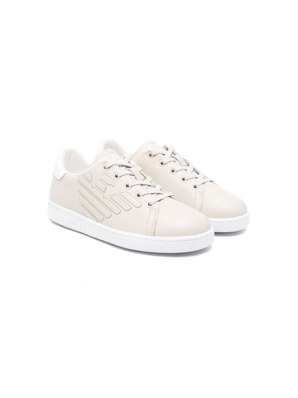 Emporio Armani Kids Sneakers mit Logo-Applikation - Nude von Emporio Armani Kids