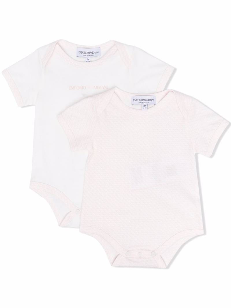 Emporio Armani Kids Strampler-Set mit Logo-Print - Rosa von Emporio Armani Kids