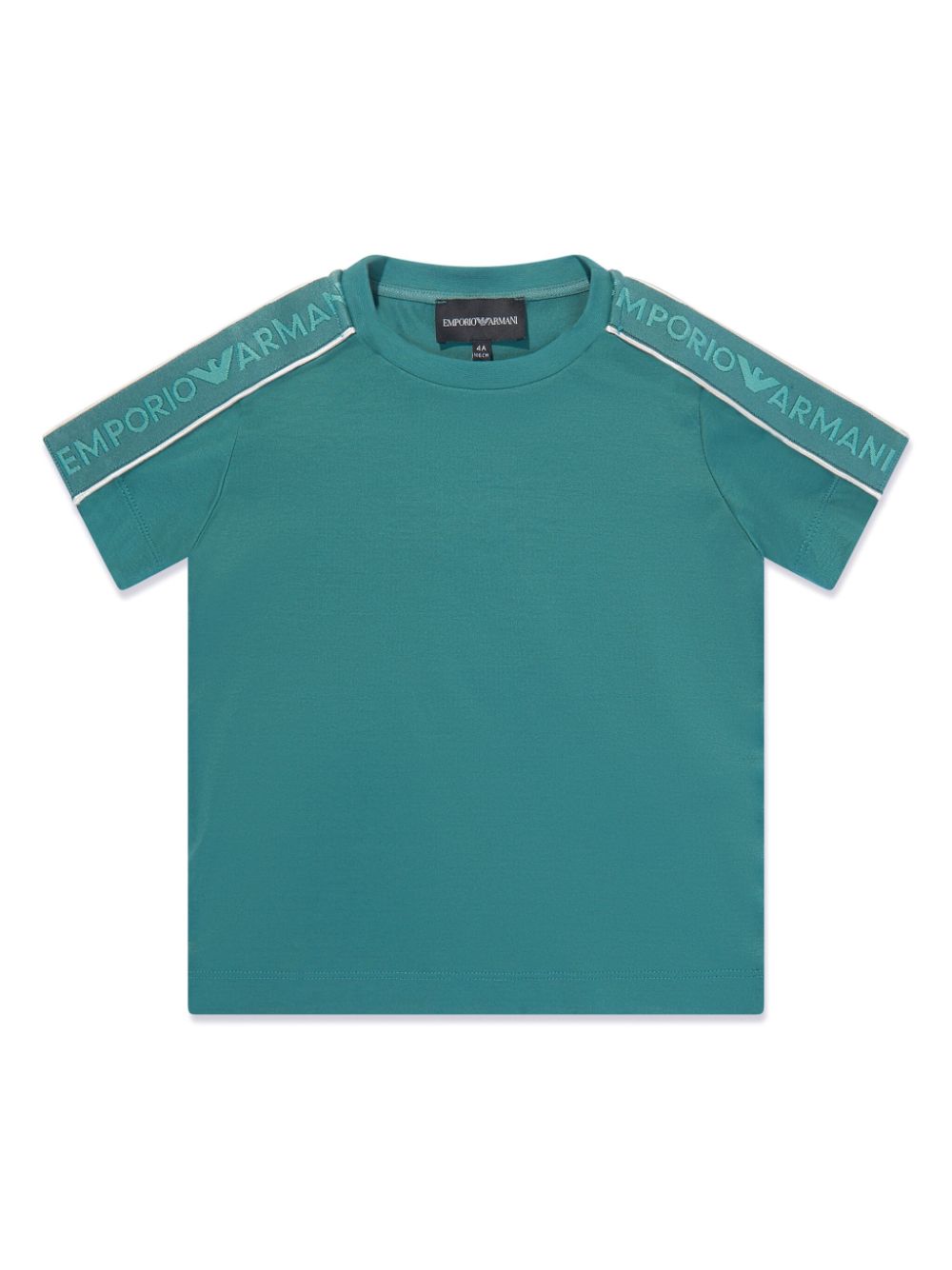 Emporio Armani Kids T-Shirt mit Logo-Streifen - Grün von Emporio Armani Kids