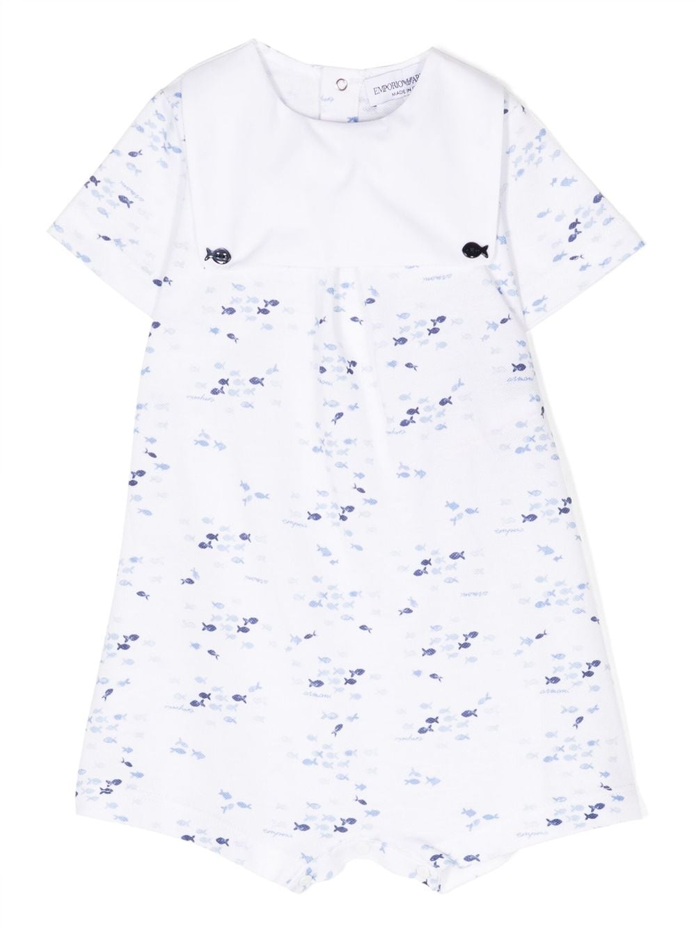 Emporio Armani Kids Strampler mit Fische-Print - Weiß von Emporio Armani Kids