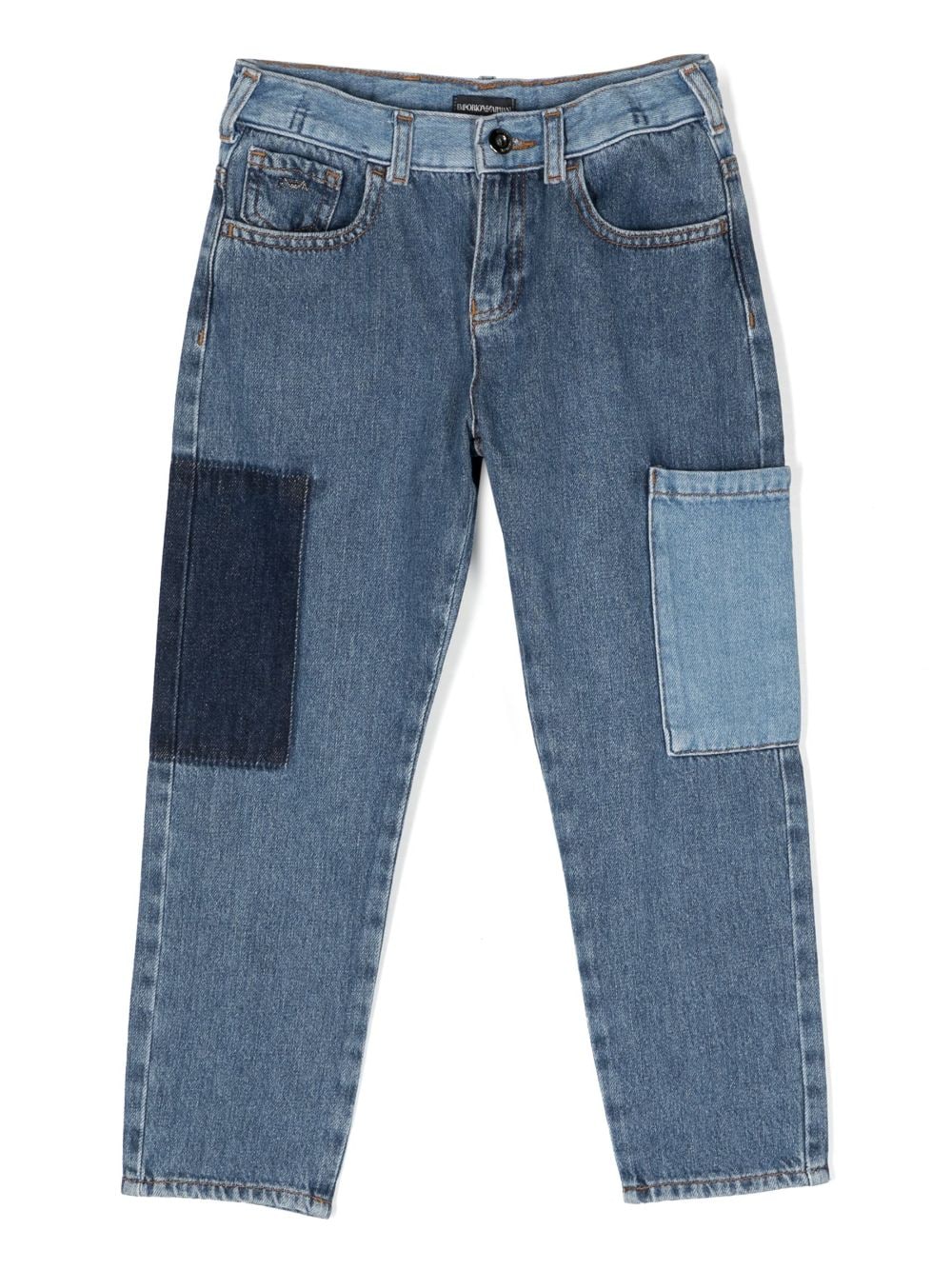 Emporio Armani Kids Straight-Leg-Jeans mit Kontrasttaschen - Blau von Emporio Armani Kids