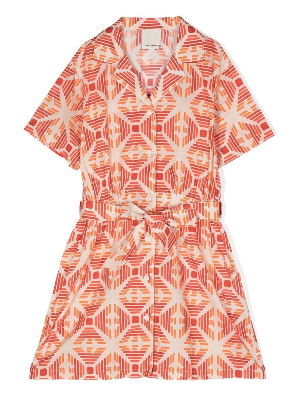 Emporio Armani Kids Kleid mit geometrischem Print - Orange von Emporio Armani Kids