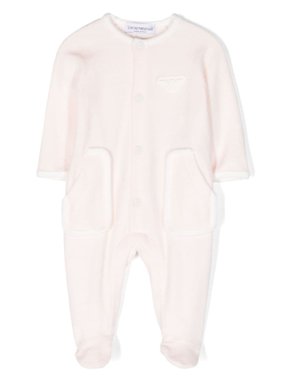 Emporio Armani Kids Strampler mit Logo-Applikation - Rosa von Emporio Armani Kids