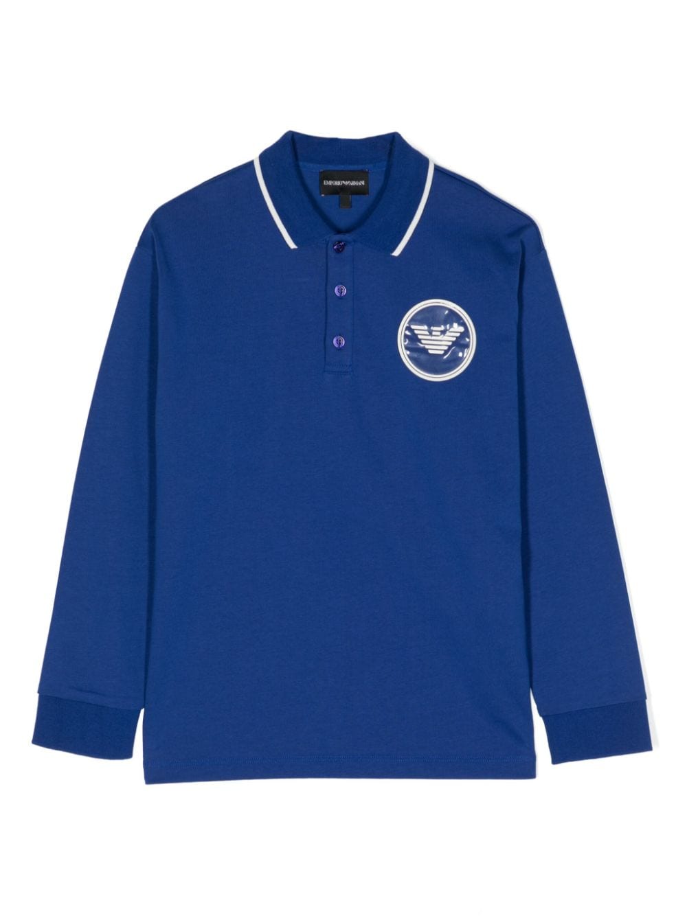 Emporio Armani Kids Poloshirt mit Logo-Applikation - Blau von Emporio Armani Kids