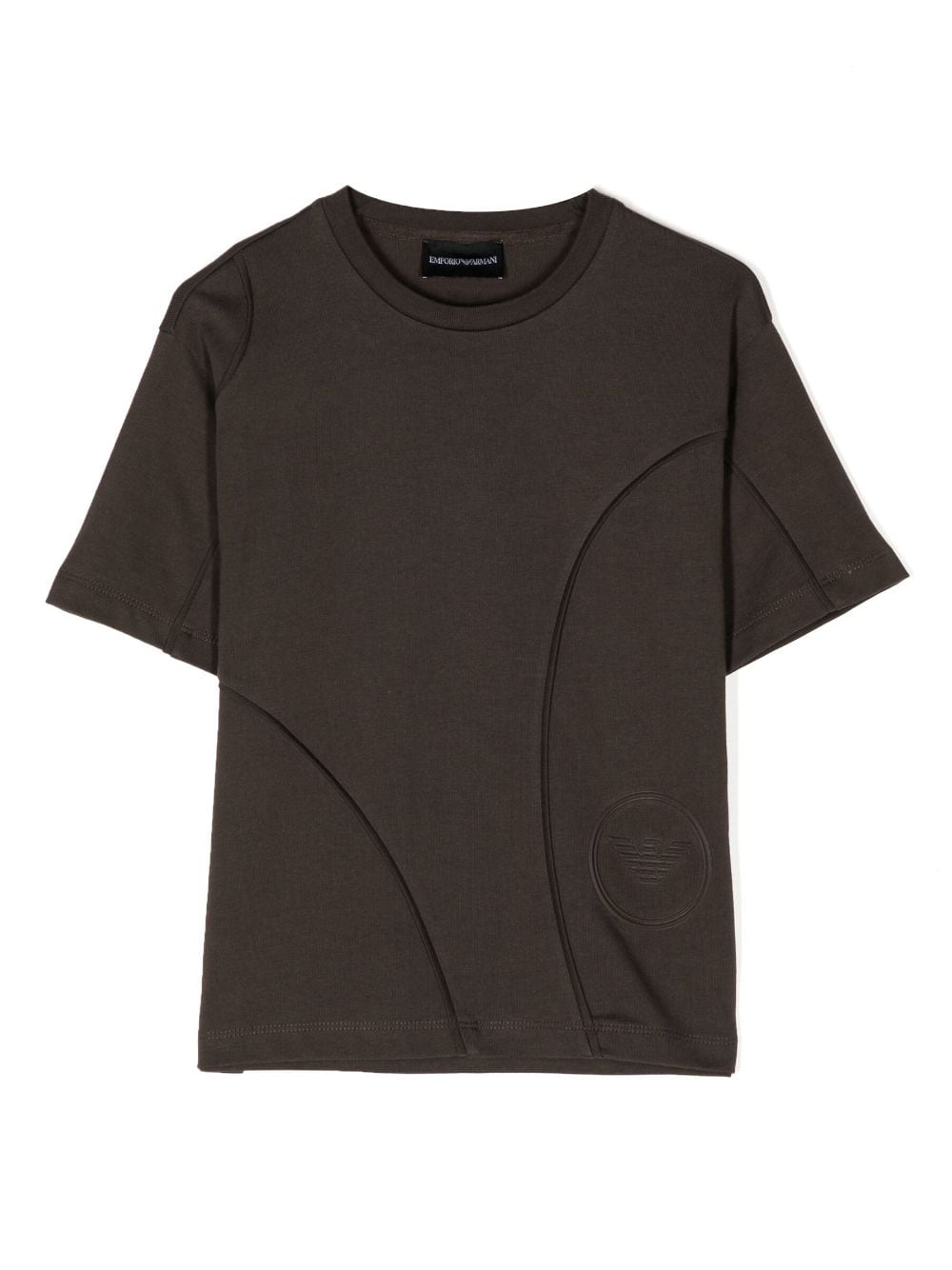 Emporio Armani Kids T-Shirt mit Logo-Prägung - Braun von Emporio Armani Kids