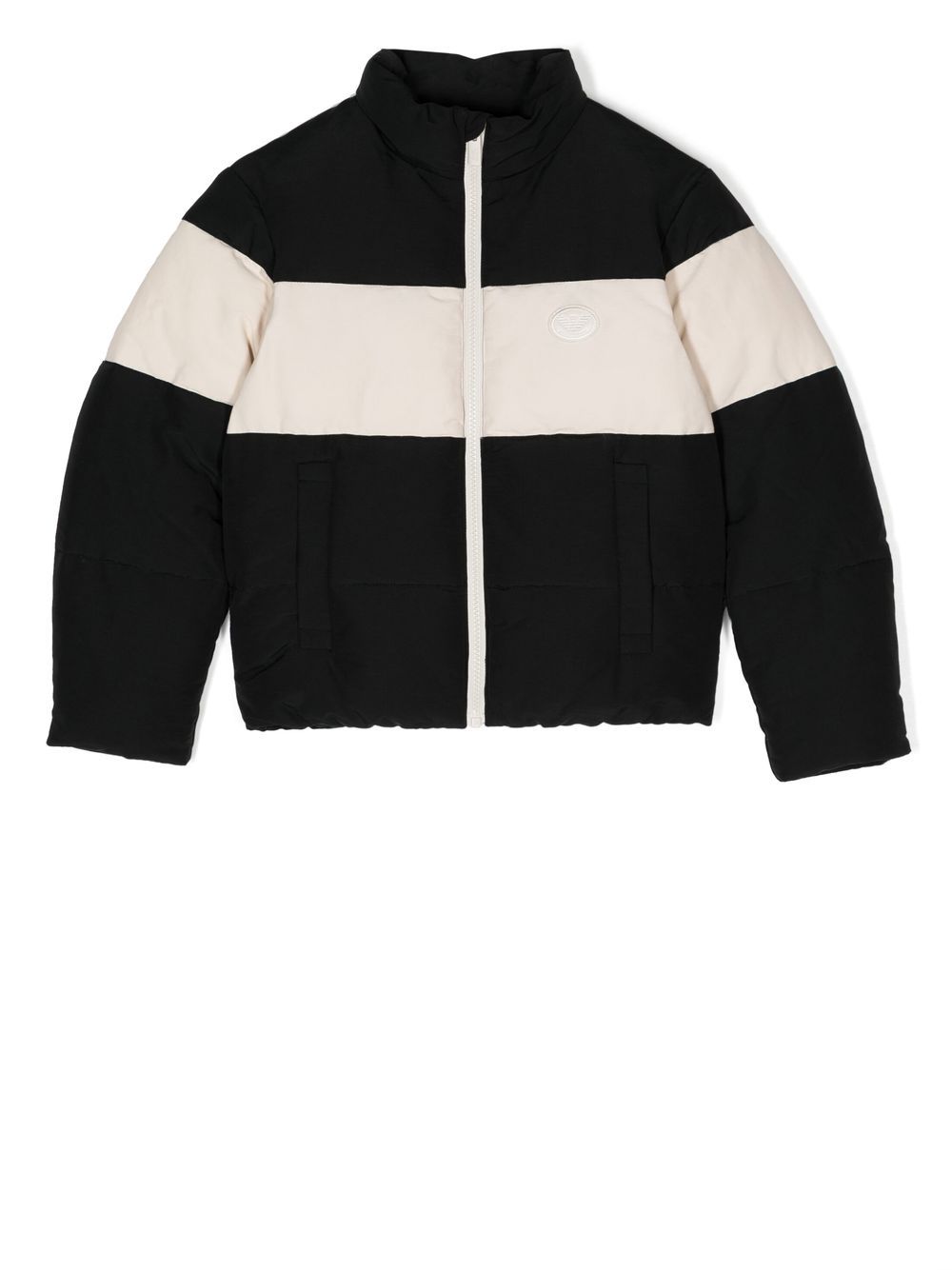 Emporio Armani Kids Gefütterte Jacke mit Logo-Prägung - Schwarz von Emporio Armani Kids