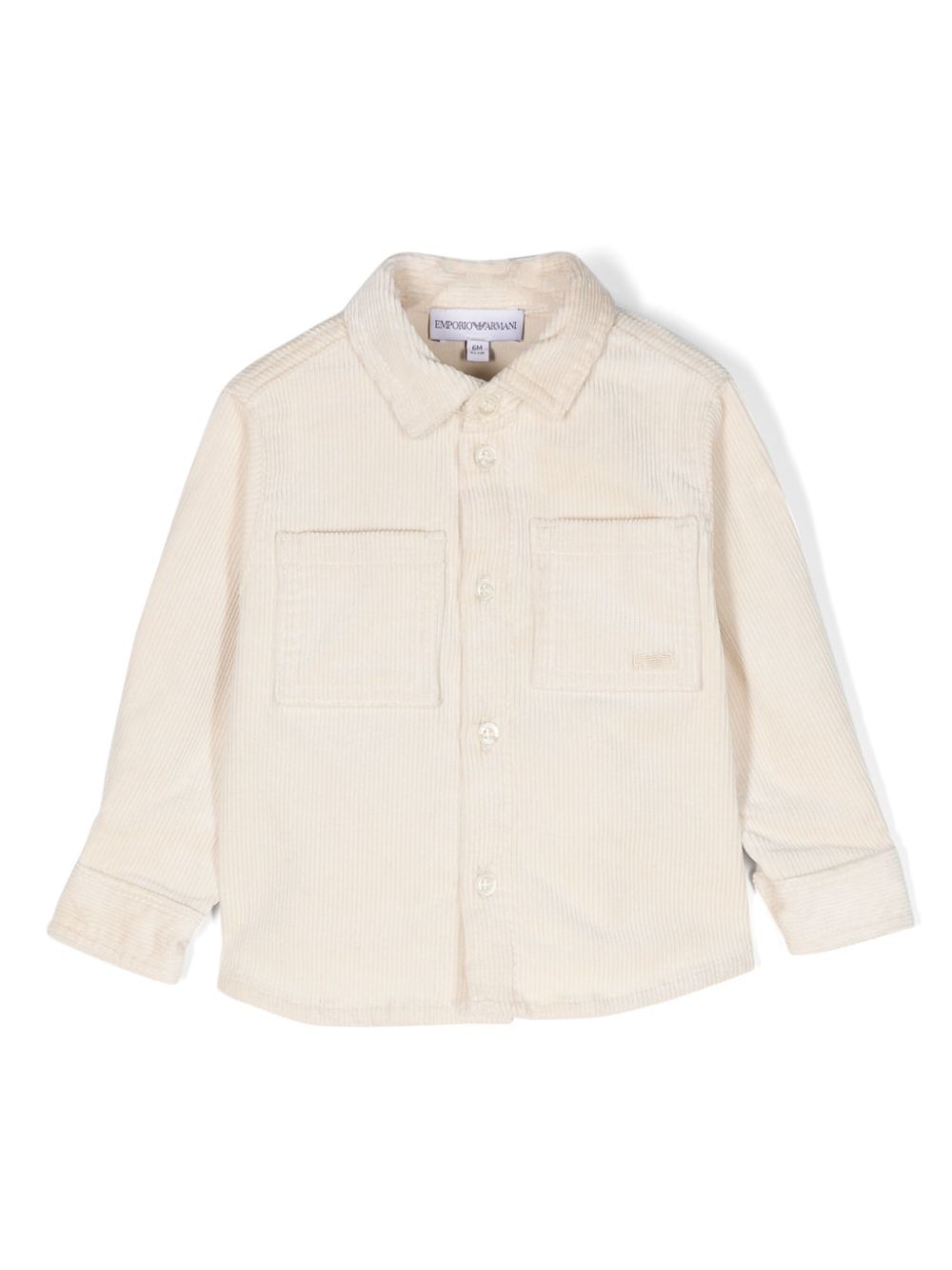 Emporio Armani Kids Hemd aus Cord mit Logo-Stickerei - Nude von Emporio Armani Kids