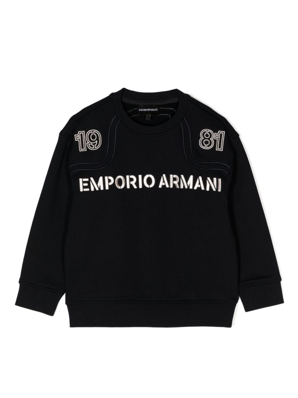 Emporio Armani Kids Sweatshirt mit Logo-Stickerei - Blau von Emporio Armani Kids