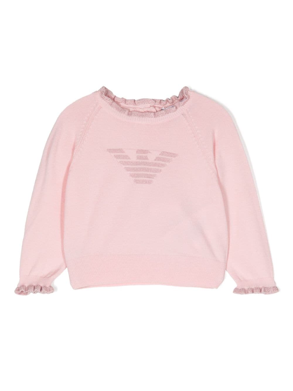 Emporio Armani Kids Pullover mit Intarsien-Logo - Rosa von Emporio Armani Kids