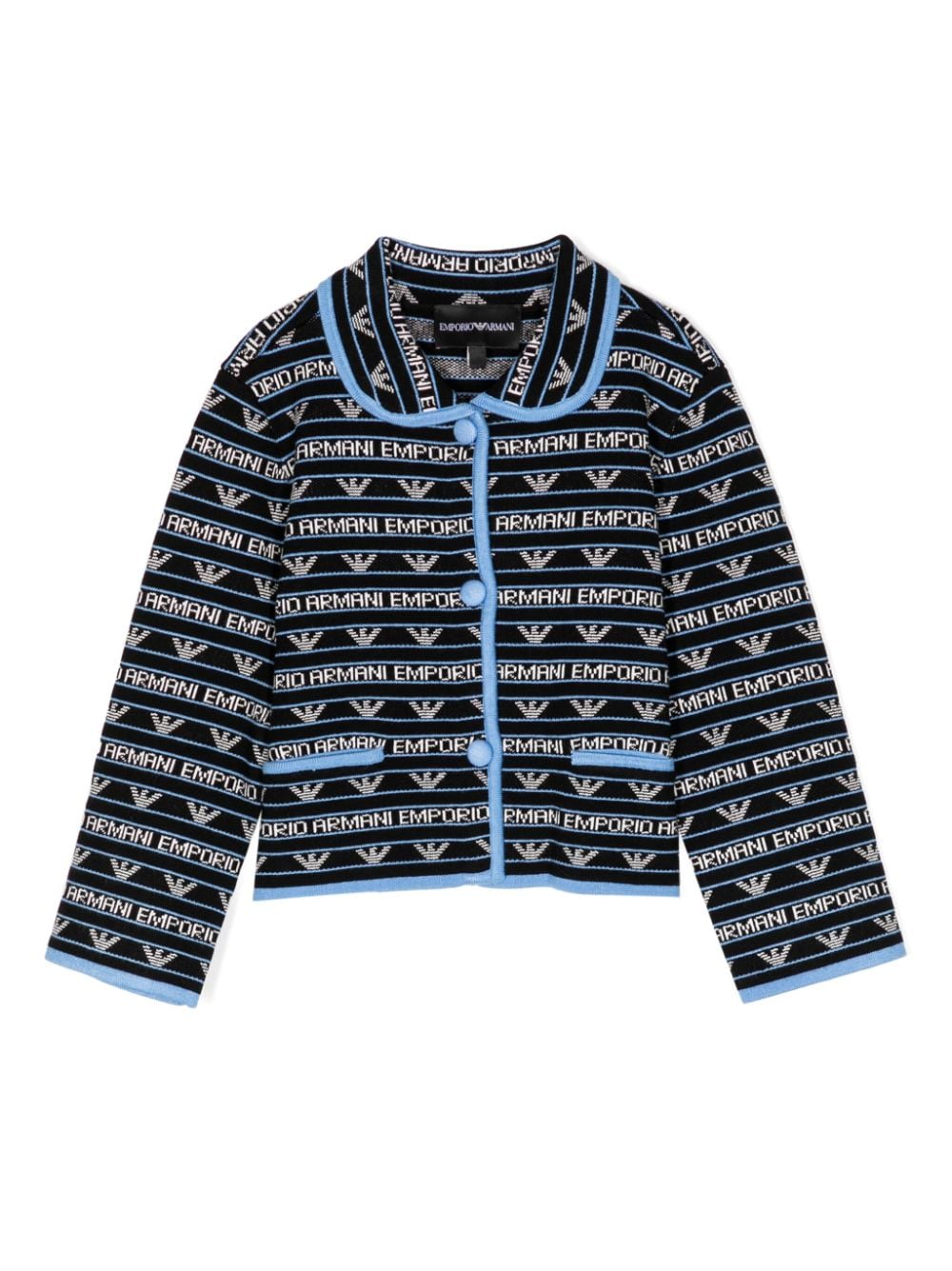 Emporio Armani Kids Fischerhut mit Jacquard-Logo - Blau von Emporio Armani Kids