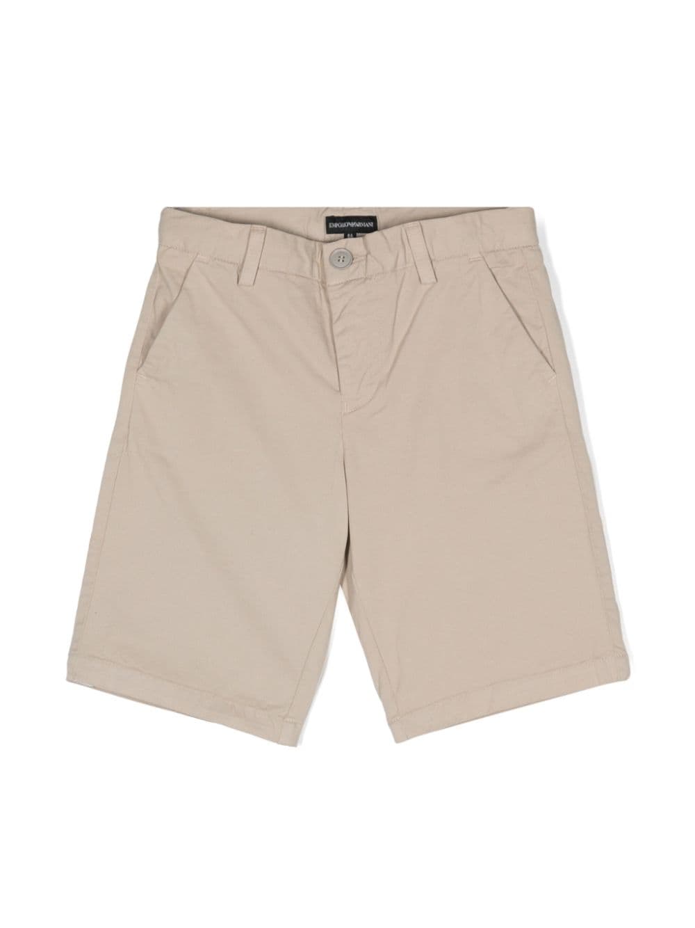 Emporio Armani Kids logo-plaque bermuda shorts - Nude von Emporio Armani Kids