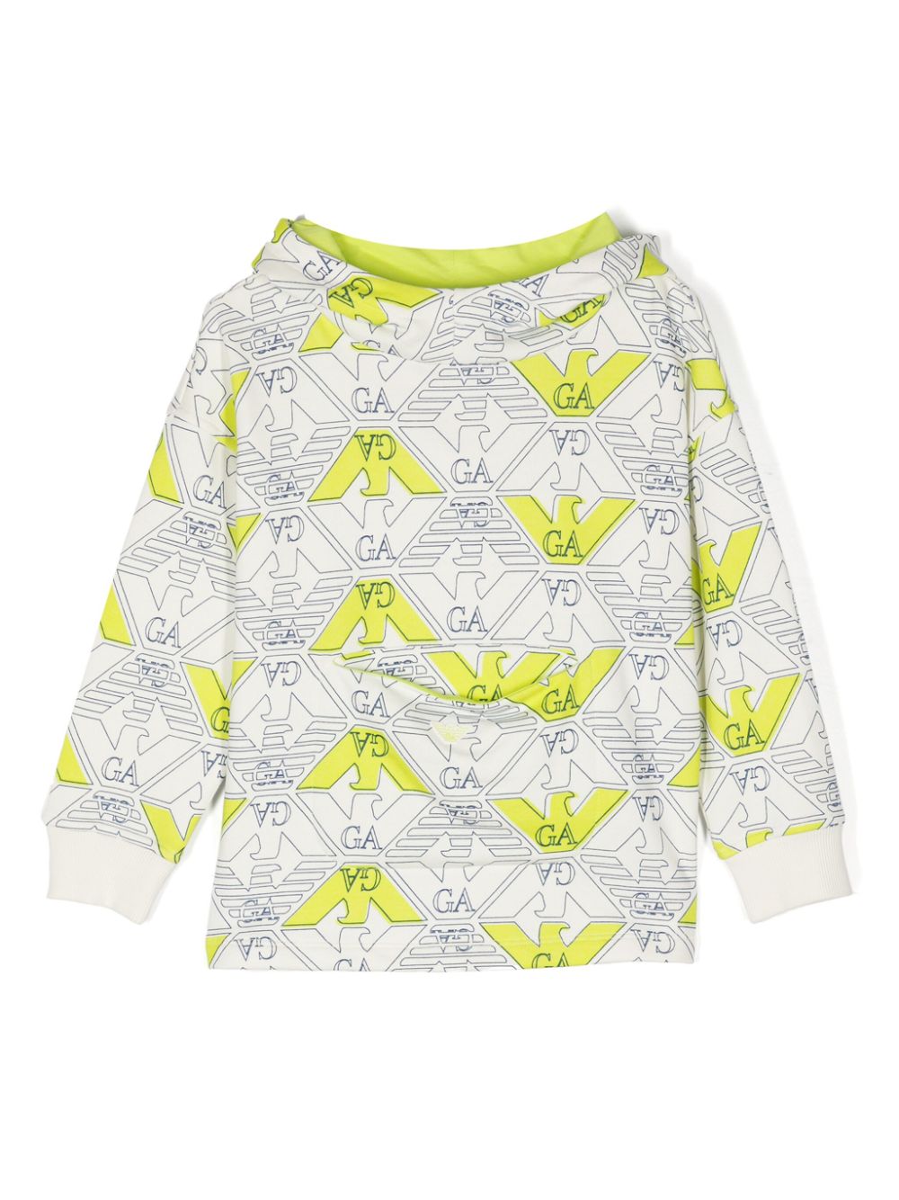 Emporio Armani Kids Hoodie mit Logo-Print - Weiß von Emporio Armani Kids