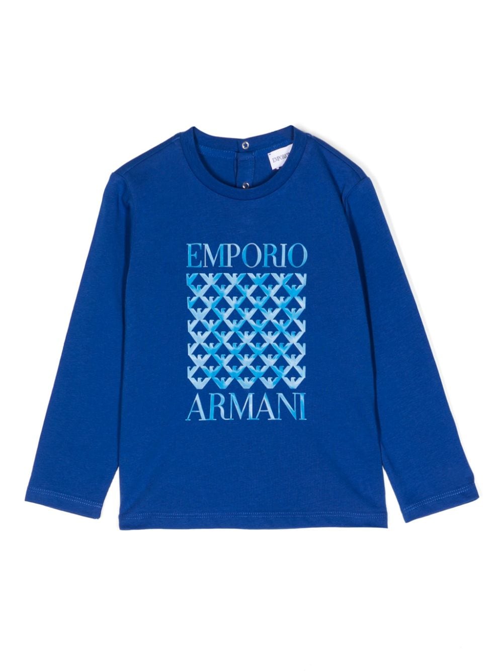 Emporio Armani Kids Langarmshirt mit Logo-Print - Blau von Emporio Armani Kids