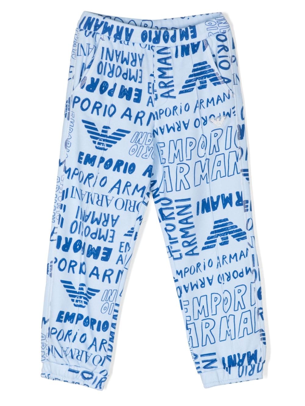 Emporio Armani Kids Jogginghose mit Logo-Print - Blau von Emporio Armani Kids