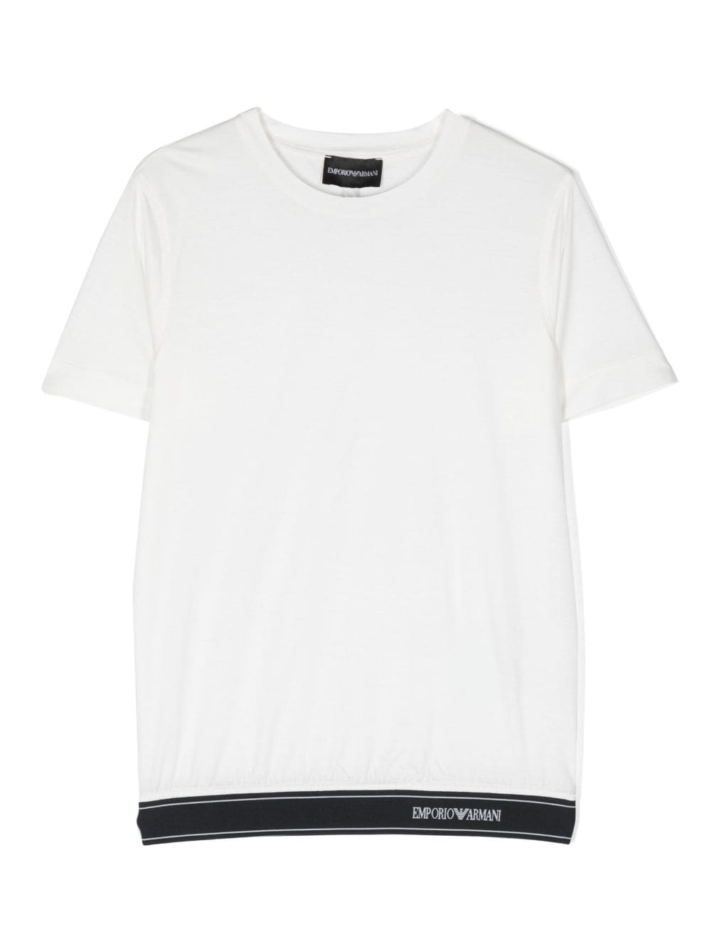 Emporio Armani Kids T-Shirt mit Logo-Bund - Weiß von Emporio Armani Kids