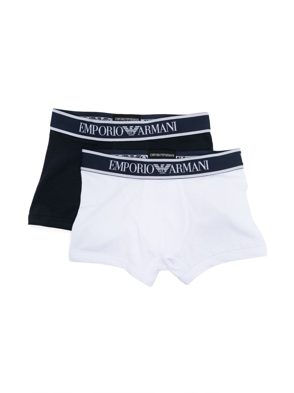 Emporio Armani Kids Set aus zwei Shorts mit Logo-Bund - Blau von Emporio Armani Kids